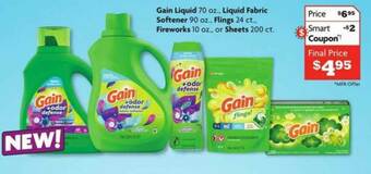 Family Dollar Gain Liquid, Liquid Fabric Softener, Flings, Fireworks Or Sheets offer