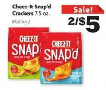 Family Dollar Cheez-it Snap'd Crackers offer