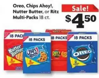 Family Dollar Oreo, Chips Ahoy!, Nutter Butter Or Ritz Multi-packs offer