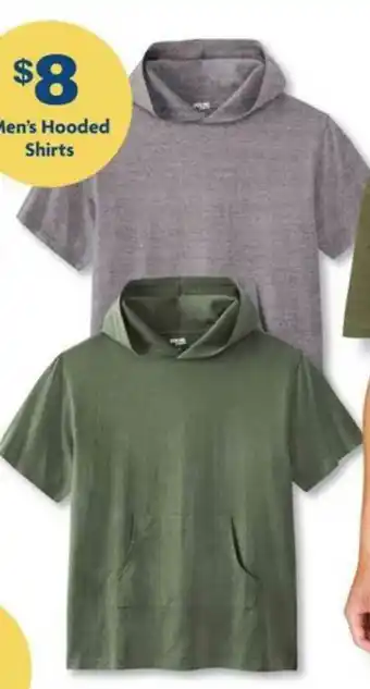 Family Dollar Men's Hooded Shirts offer