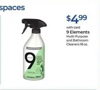 Rite Aid 9 Elements Multi-purpose And Bathroom Cleaners 18 Oz. offer