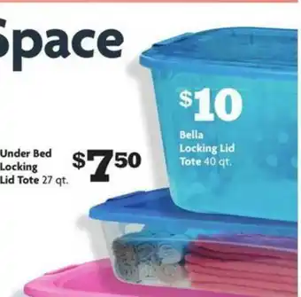 Family Dollar Under Bed Locking Lid Tote offer