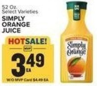 Food Lion Simply Orange Juice 52 oz offer