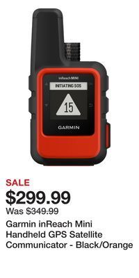 Cabela's Garmin inreach mini handheld gps satellite communicator - black/orange offer