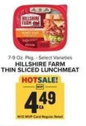 Food Lion Hillshire Farm Thin Sliced Lunchmeat 7-9 oz pkg. offer