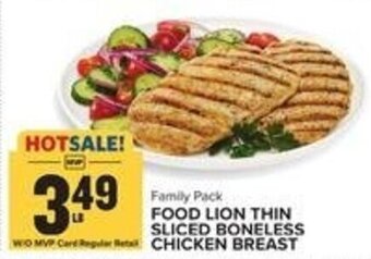 Food Lion Food Lion Thin Sliced Boneless Chicken Breast offer
