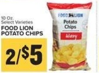 Food Lion 10 Oz. Select Varieties FOOD LION POTATO CHIPS offer