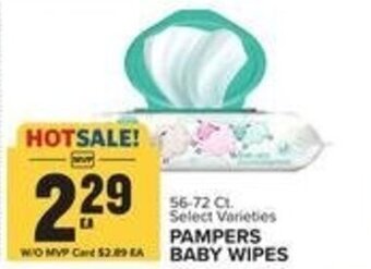 Food Lion 56-72 Ct. Select Varieties PAMPERS BABY WIPES offer