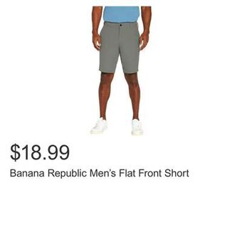 Costco Banana republic men's flat front short offer