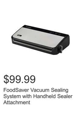 Costco Foodsaver vacuum sealing system with handheld sealer attachment offer