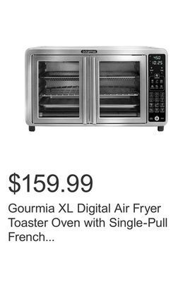 Costco Gourmia xl digital air fryer toaster oven with single-pull french doors offer