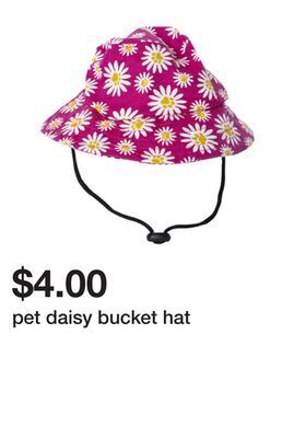 Five Below Pet daisy bucket hat offer