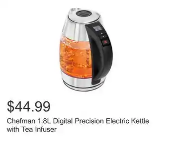 Costco Chefman 1.8l digital precision electric kettle with tea infuser offer