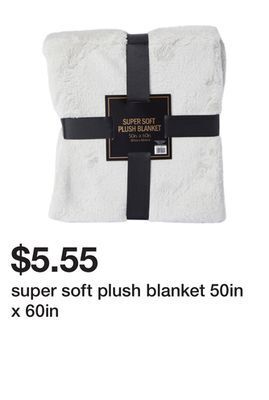 Five Below Super soft plush blanket 50in x 60in offer