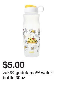 Five Below Zak!® gudetama™ water bottle 30oz offer