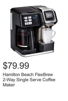 Costco Hamilton beach flexbrew 2-way single serve coffee maker offer