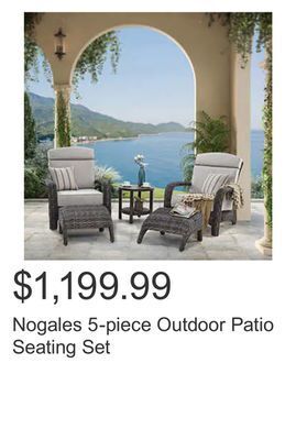 Costco Nogales 5-piece outdoor patio seating set offer
