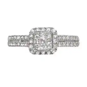 Kohl's 10k white gold 1/2 carat t.w. diamond halo engagement ring offer