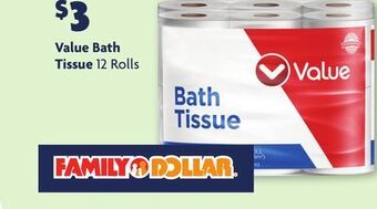 Family Dollar Value bath tissue offer