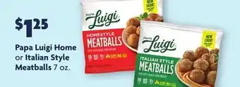 Family Dollar Papa luigi home or italian style meatballs offer