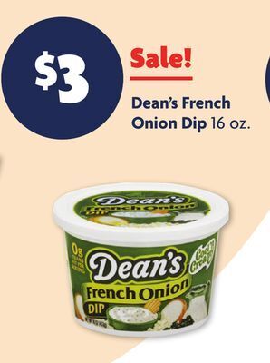 Family Dollar Dean's french onion dip offer
