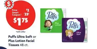 Family Dollar Puffs ultra soft or plus lotion facial tissues offer