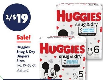 Family Dollar Huggies snug & dry diapers offer