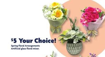 Family Dollar Spring floral arrangements offer