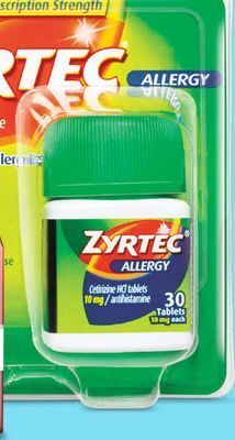 Target Zyrtec 24-hour 30-ct. allergy relief tablets offer
