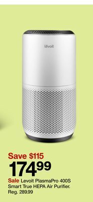 Target Levoit plasmapro 400s smart true hepa air purifier offer