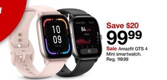 Target Amazfit gts 4 mini smartwatch offer