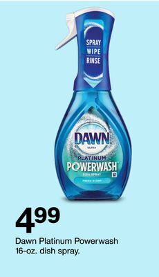 Target Dawn platinum powerwash 16-oz. dish spray offer