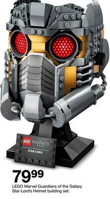 Target Lego marvel guardians of the galaxy star-lord's helmet building set offer