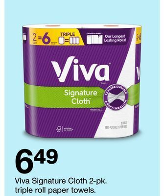 Target Viva signature cloth 2-pk. triple roll paper towels offer