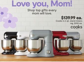 JC Penney Cooks 5.3-qt. stand mixers offer
