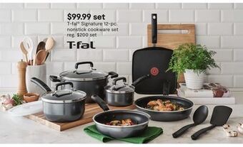 JC Penney T-fal® signature 12-pc. nonstick cookware set offer
