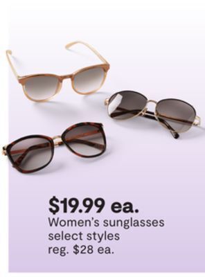 JC Penney Women's sunglasses offer