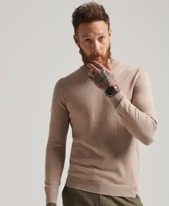 Superdry Organic cotton cashmere crew jumper offer