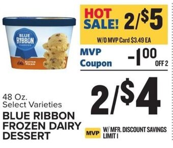 Food Lion BLUE RIBBON FROZEN DAIRY DESSERT offer