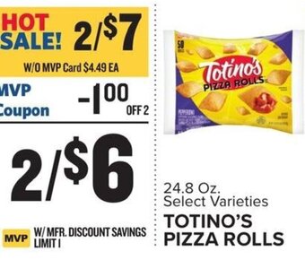 Food Lion 24.8 Oz. Select Varieties TOTINO'S PIZZA ROLLS offer