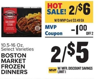 Food Lion 10.5-16 Oz. Select Varieties BOSTON MARKET FROZEN DINNERS offer
