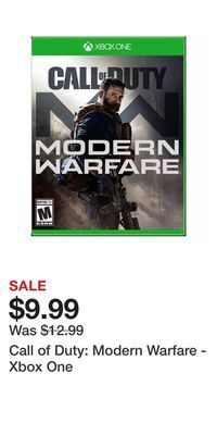Game Stop Call of duty: modern warfare - xbox one offer