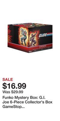 Game Stop Funko mystery box: g.i. joe 6-piece collector's box gamestop exclusive offer
