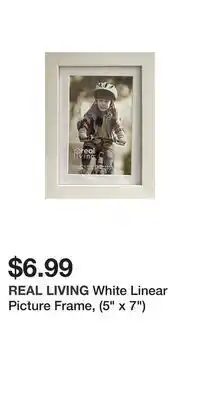 Big Lots White linear picture frame, (5 x 7) offer