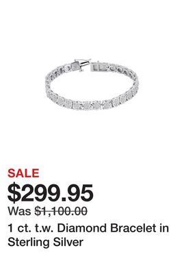 Belk 1 ct. t.w. diamond bracelet in sterling silver offer