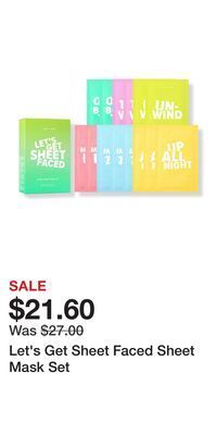 Ulta Beauty Let's get sheet faced sheet mask set offer