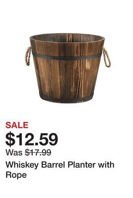 Tractor Supply Company Whiskey barrel planter with rope offer