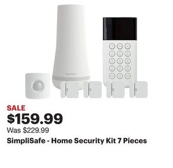Best Buy Simplisafe - home security kit 7 pieces offer