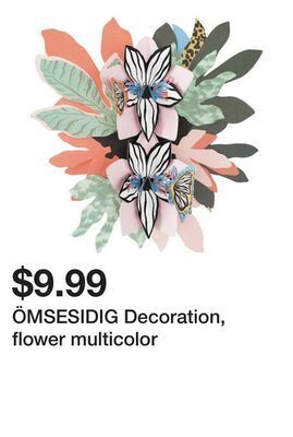Ikea Ömsesidig decoration, flower multicolor offer