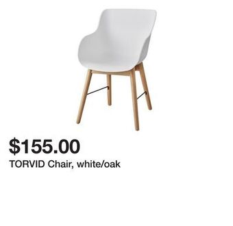 Ikea Torvid chair, white/oak offer